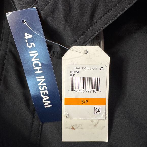 Nautica Small Swim 4.5 in Board Shorts Unlined Hi-Rise Stretch Quick-Dry Pockets - Picture 6 of 6